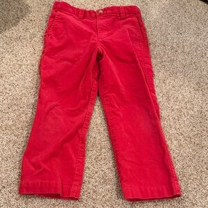 Vineyard Vines Kids Bright Red Corduroy Pants